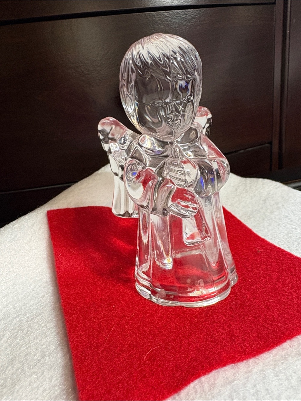 Clear Glass Angel-Lead Crystal-Heavy Weight